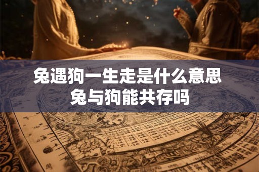 兔遇狗一生走是什么意思 兔与狗能共存吗