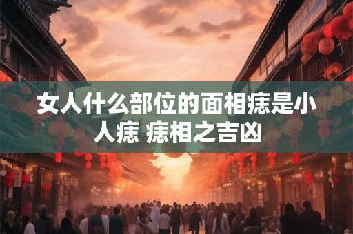 女人什么部位的面相痣是小人痣 痣相之吉凶