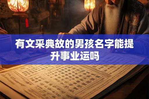 有文采典故的男孩名字能提升事业运吗