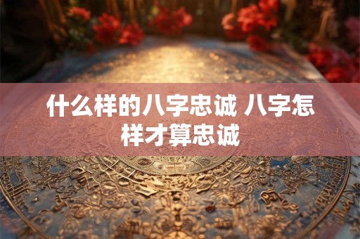 详细阅读:什么样的八字忠诚 八字怎样才算忠诚 什么样的八字忠诚 八字怎样才算忠诚