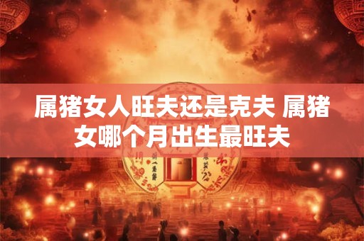 详细阅读:属猪女人旺夫还是克夫 属猪女哪个月出生最旺夫 属猪女人旺夫还是克夫 属猪女哪个月出生最旺夫