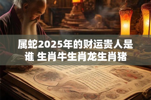 属蛇2025年的财运贵人是谁 生肖牛生肖龙生肖猪