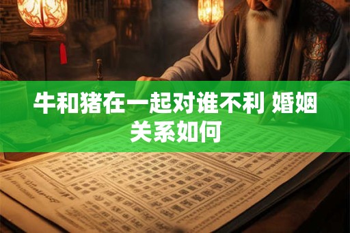 牛和猪在一起对谁不利 婚姻关系如何