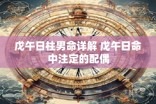 戊午日柱男命详解 戊午日命中注定的配偶