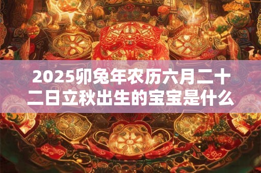 2026卯兔年农历六月二十二日立秋出生的宝宝是什么命