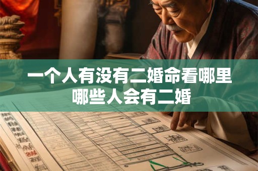 一个人有没有二婚命看哪里 哪些人会有二婚