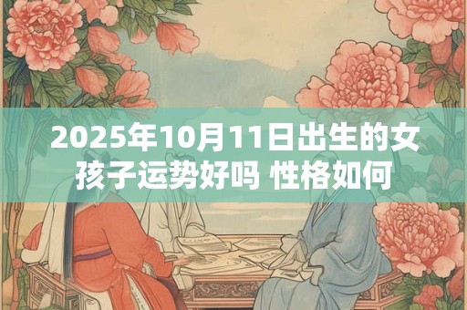 2025年10月11日出生的女孩子运势好吗 性格如何