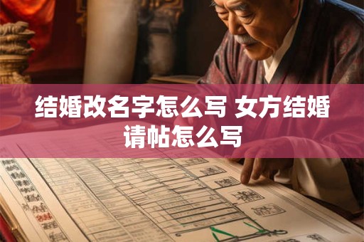 结婚改名字怎么写 女方结婚请帖怎么写