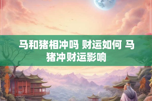 马和猪相冲吗 财运如何 马猪冲财运影响