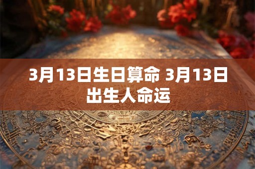 3月13日生日算命 3月13日出生人命运