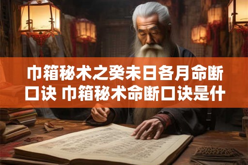 巾箱秘术之癸未日各月命断口诀 巾箱秘术命断口诀是什么