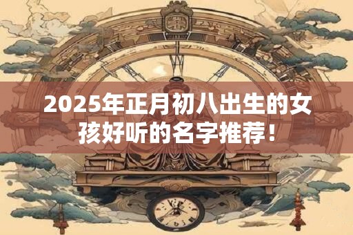 2025年正月初八出生的女孩好听的名字推荐! 2025年正月初八出生的女孩好听的名字推荐!