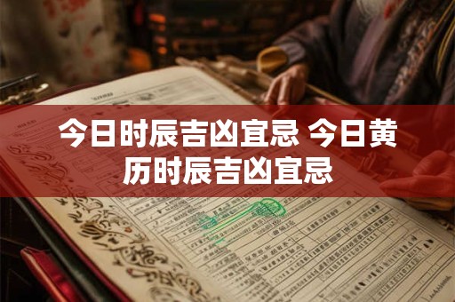 今日时辰吉凶宜忌 今日黄历时辰吉凶宜忌