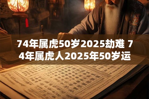 74年属虎50岁2025劫难 74年属虎人2025年50岁运势如何