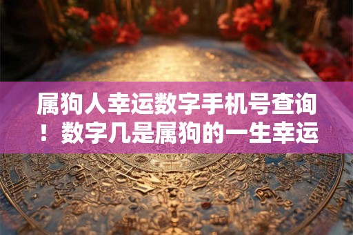 属狗人幸运数字手机号查询！数字几是属狗的一生幸运数字
