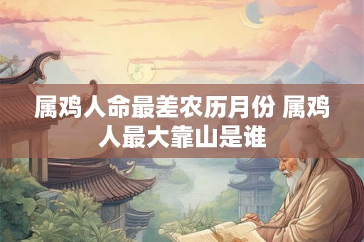 属鸡人命最差农历月份 属鸡人最大靠山是谁 属鸡人命最差农历月份 属鸡人最大靠山是谁