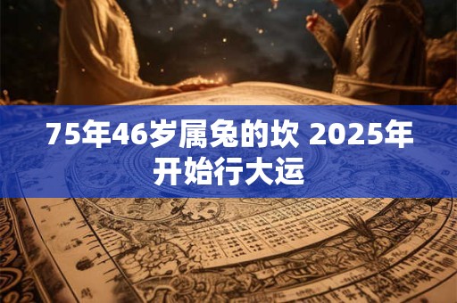 75年46岁属兔的坎 2025年开始行大运
