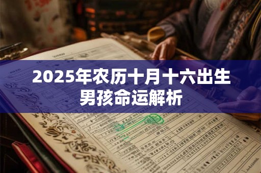 2025年农历十月十六出生男孩命运解析