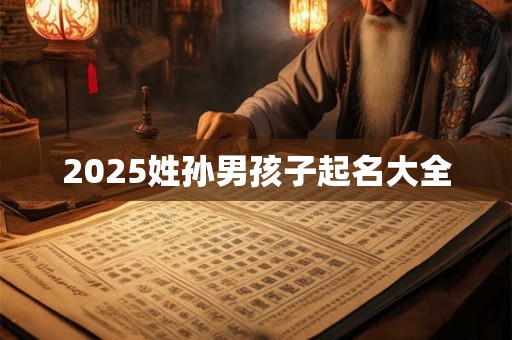 2025姓孙男孩子起名大全