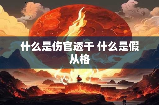什么是伤官透干 什么是假从格