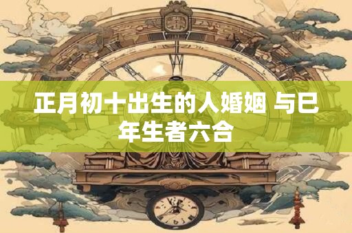 正月初十出生的人婚姻 与巳年生者六合