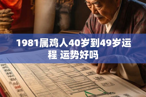 1981属鸡人40岁到49岁运程 运势好吗