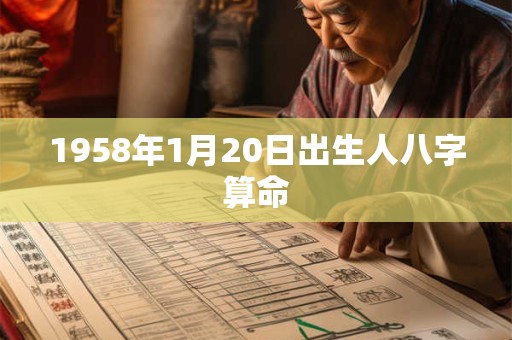 1958年1月20日出生人八字算命
