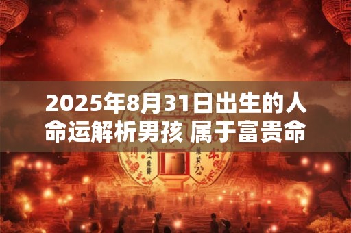 2025年8月31日出生的人命运解析男孩 属于富贵命吗