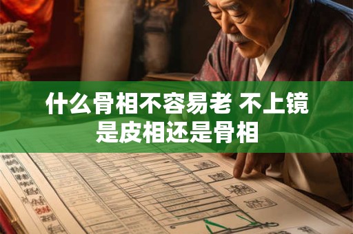 什么骨相不容易老 不上镜是皮相还是骨相