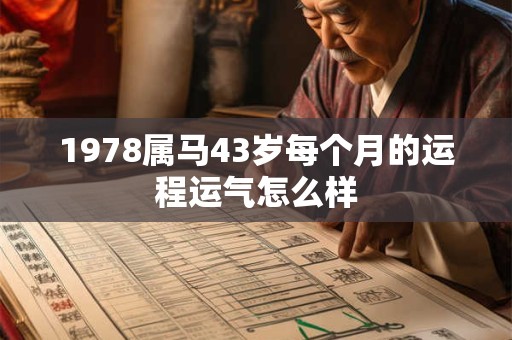 1978属马43岁每个月的运程运气怎么样