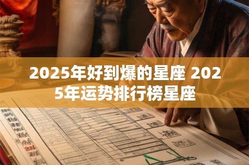 2025年好到爆的星座 2025年运势排行榜星座