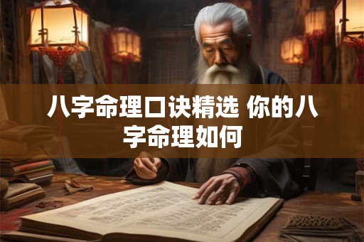 八字命理口诀精选 你的八字命理如何