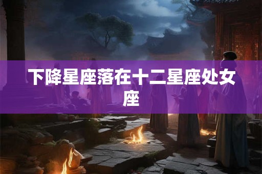 下降星座落在十二星座处女座