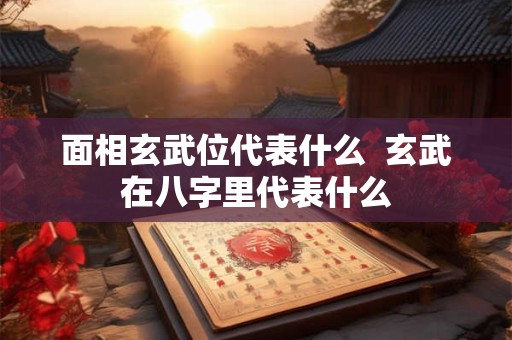 面相玄武位代表什么  玄武在八字里代表什么