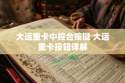 大运重卡中控台按键 大运重卡按钮详解