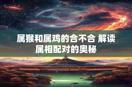 属猴和属鸡的合不合 解读属相配对的奥秘