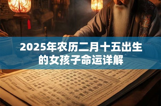2025年农历二月十五出生的女孩子命运详解