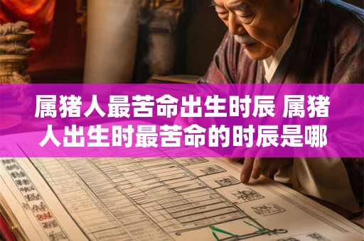 属猪人最苦命出生时辰 属猪人出生时最苦命的时辰是哪个
