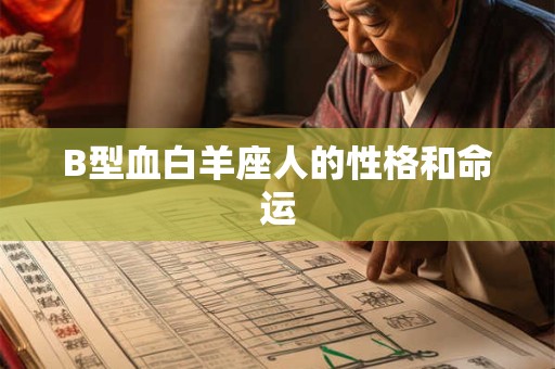 B型血白羊座人的性格和命运