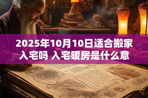 2025年10月10日适合搬家入宅吗 入宅暖房是什么意思