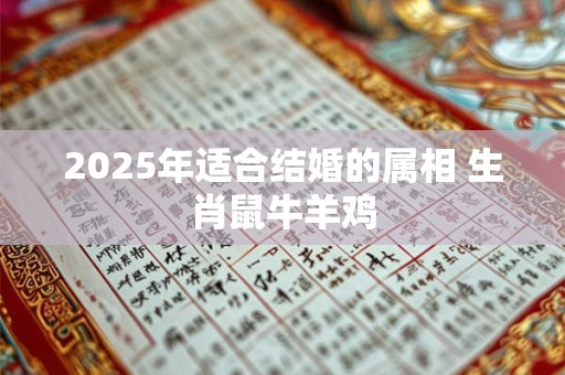 2025年适合结婚的属相 生肖鼠牛羊鸡