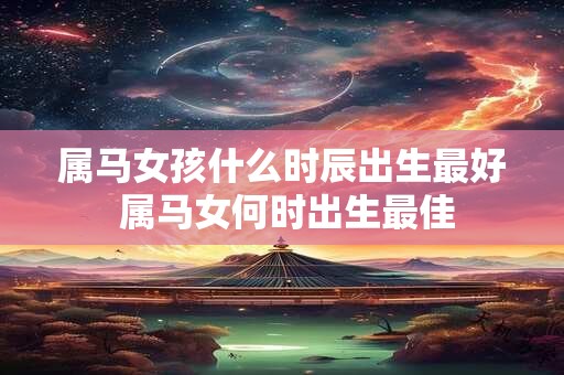 属马女孩什么时辰出生最好 属马女何时出生最佳