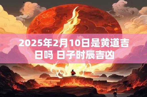 详细阅读:2025年2月10日是黄道吉日吗 日子时辰吉凶 2025年2月10日是黄道吉日吗 日子时辰吉凶