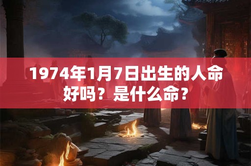 1974年1月7日出生的人命好吗？是什么命？
