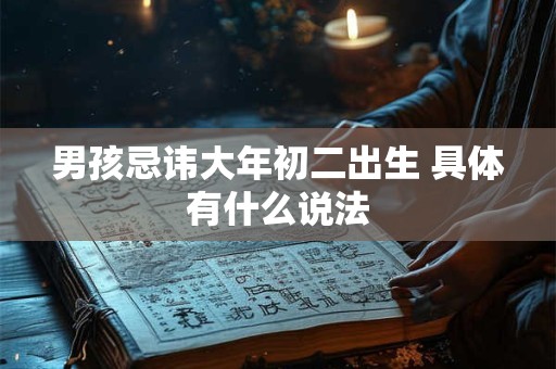 男孩忌讳大年初二出生 具体有什么说法