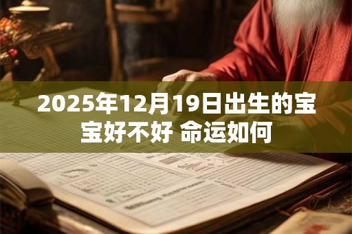 2025年12月19日出生的宝宝好不好 命运如何