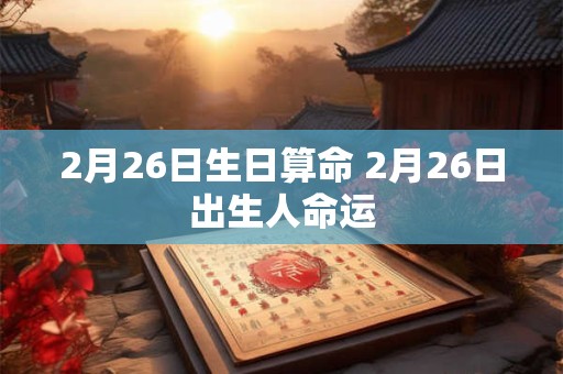 2月26日生日算命 2月26日出生人命运
