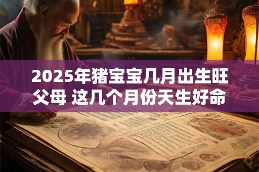 2025年猪宝宝几月出生旺父母 这几个月份天生好命