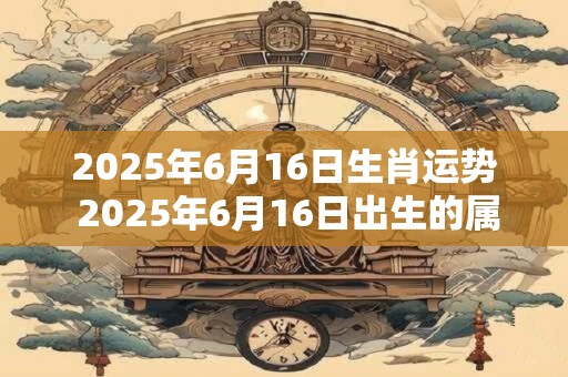 2025年6月16日生肖运势 2025年6月16日出生的属什么生肖的人的运势如何