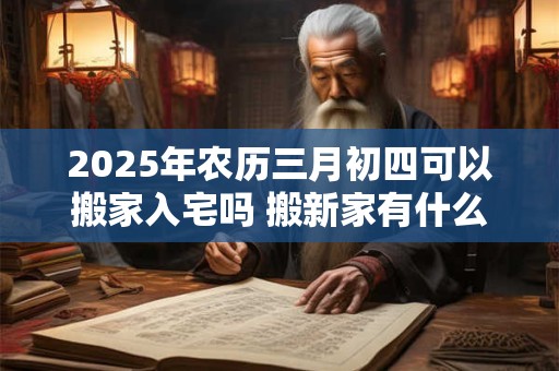 2025年农历三月初四可以搬家入宅吗 搬新家有什么讲究